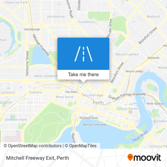 Mapa Mitchell Freeway Exit