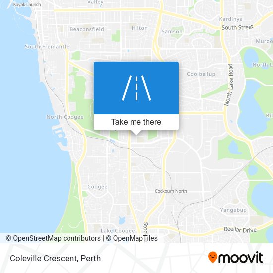 Coleville Crescent map
