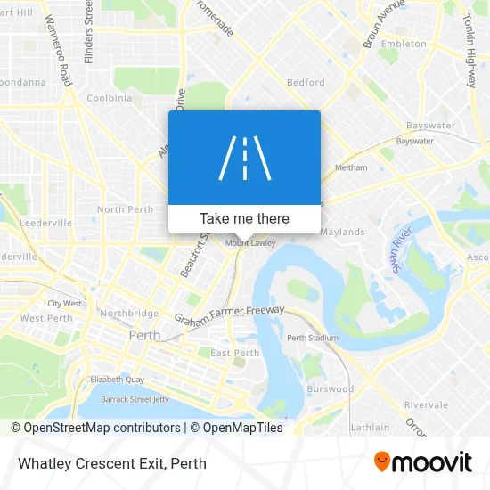 Mapa Whatley Crescent Exit