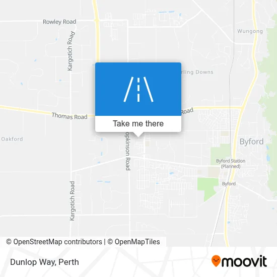 Mapa Dunlop Way