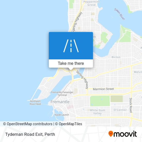 Tydeman Road Exit map