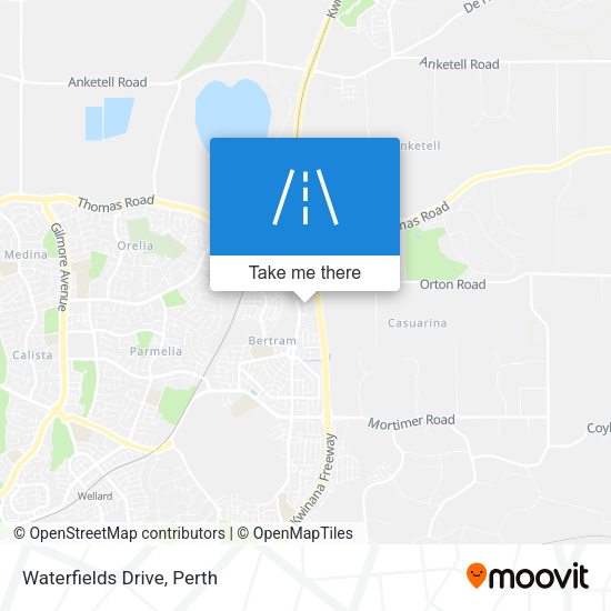 Waterfields Drive map