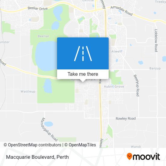 Macquarie Boulevard map