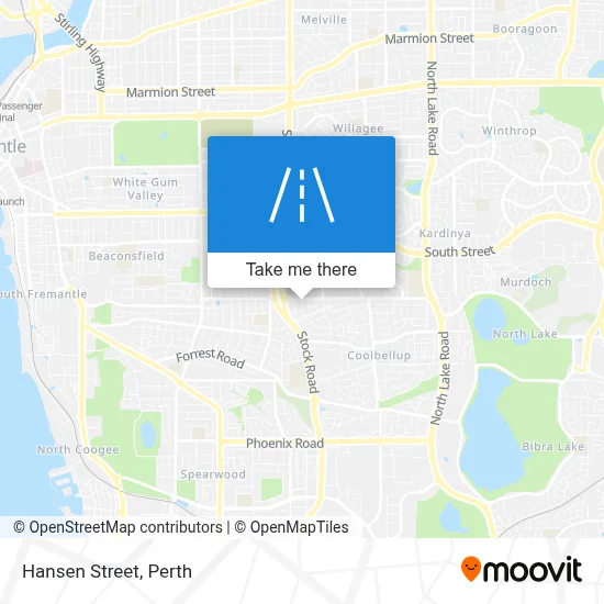 Mapa Hansen Street