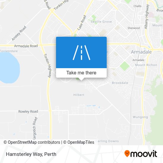 Hamsterley Way map