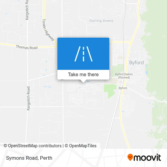 Mapa Symons Road