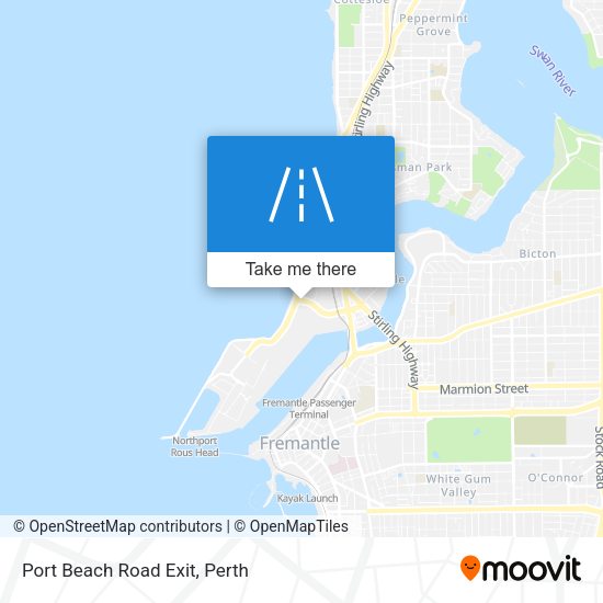 Port Beach Road Exit map