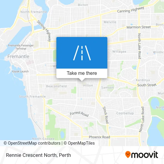 Mapa Rennie Crescent North