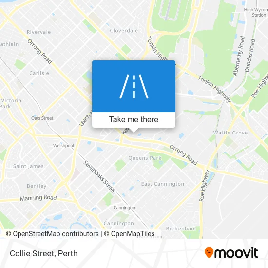 Mapa Collie Street
