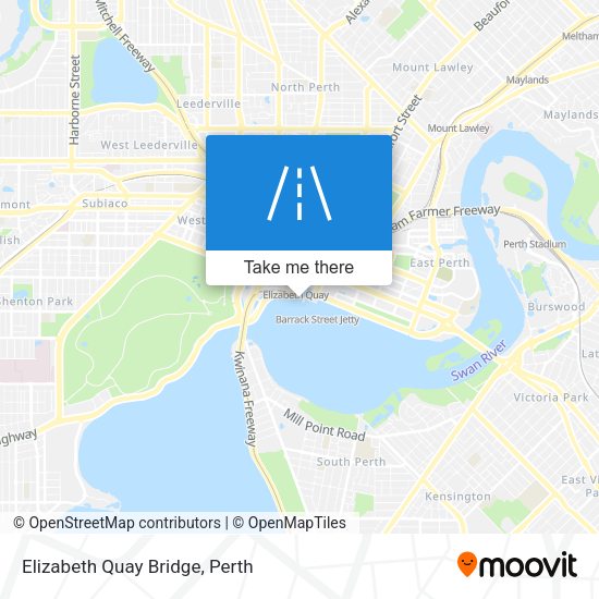 Elizabeth Quay Bridge map