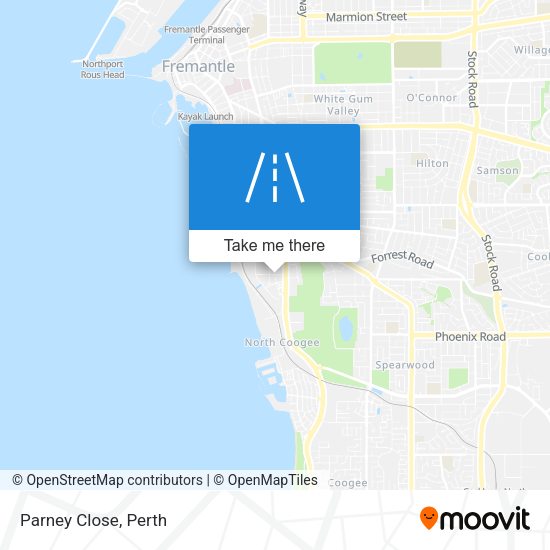 Parney Close map