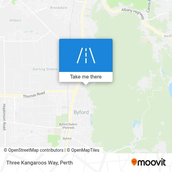 Mapa Three Kangaroos Way