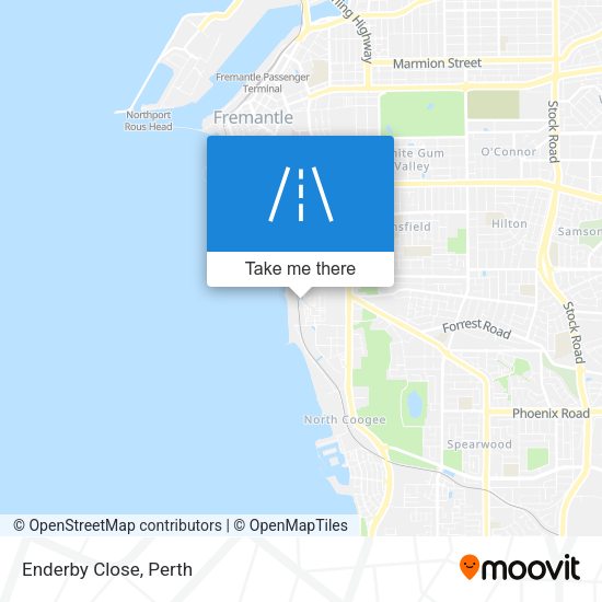 Enderby Close map