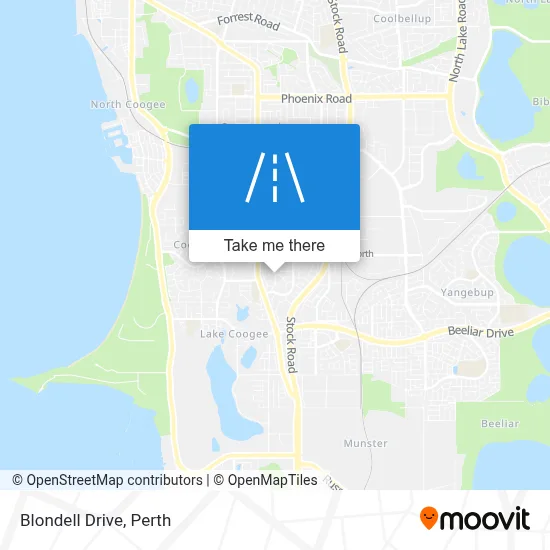 Mapa Blondell Drive