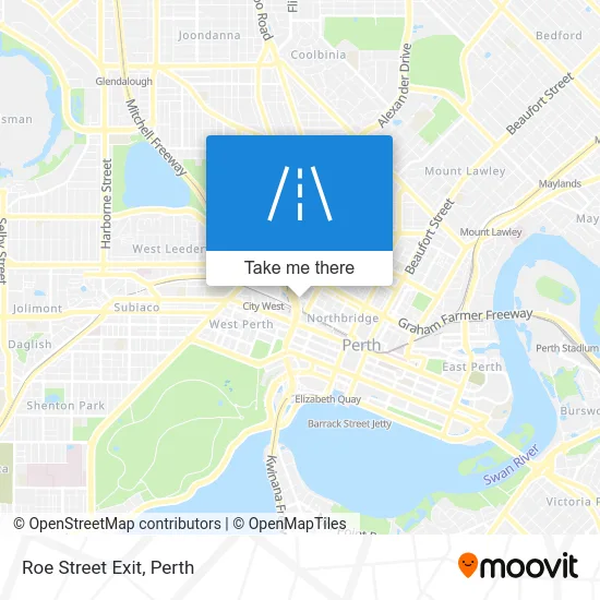 Mapa Roe Street Exit