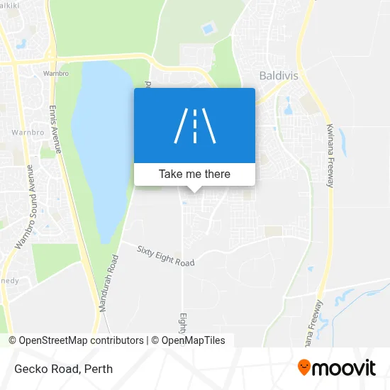 Mapa Gecko Road
