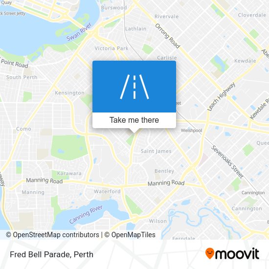 Fred Bell Parade map