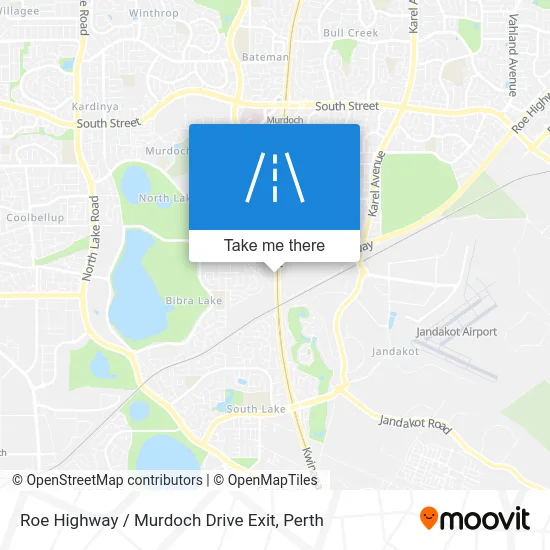 Mapa Roe Highway / Murdoch Drive Exit