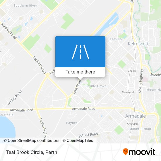 Teal Brook Circle map