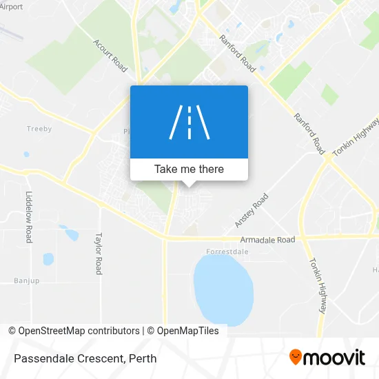 Mapa Passendale Crescent