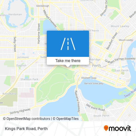 Kings Park Road map