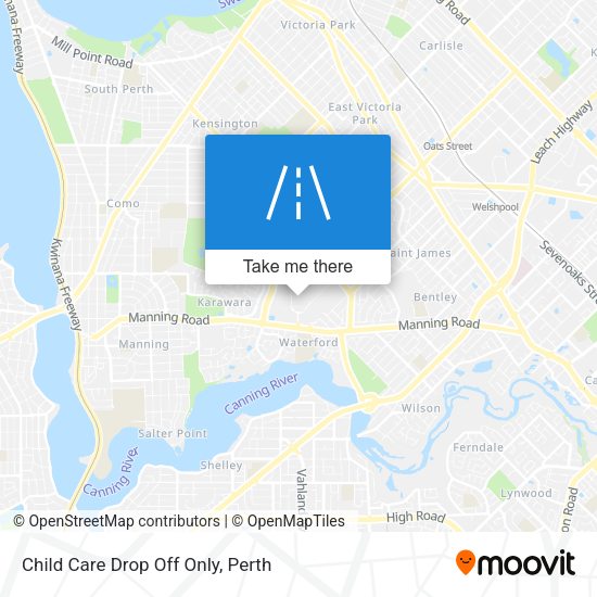 Child Care Drop Off Only map