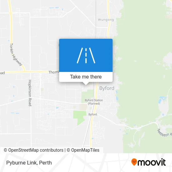 Mapa Pyburne Link