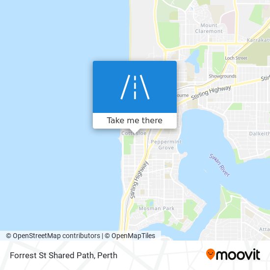 Forrest St Shared Path map