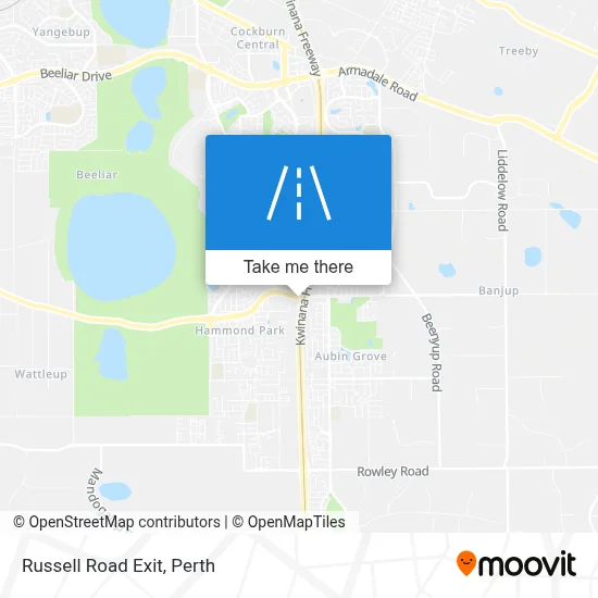 Mapa Russell Road Exit