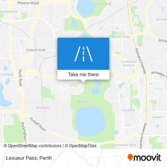 Lesueur Pass map