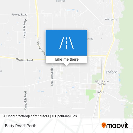 Batty Road map