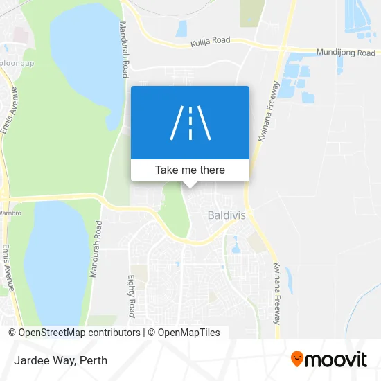 Mapa Jardee Way