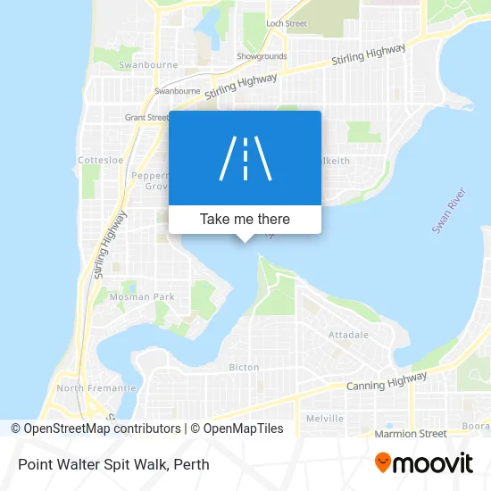 Mapa Point Walter Spit Walk