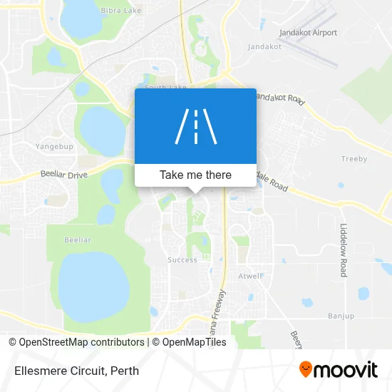 Mapa Ellesmere Circuit