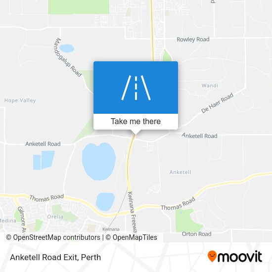 Anketell Road Exit map