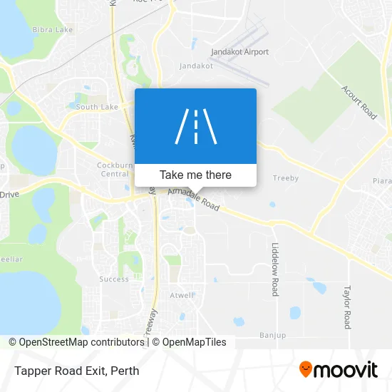 Mapa Tapper Road Exit