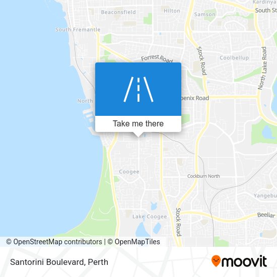 Santorini Boulevard map