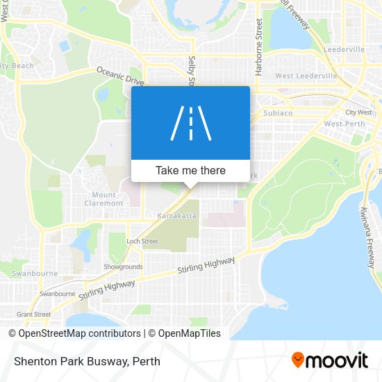 Shenton Park Busway map