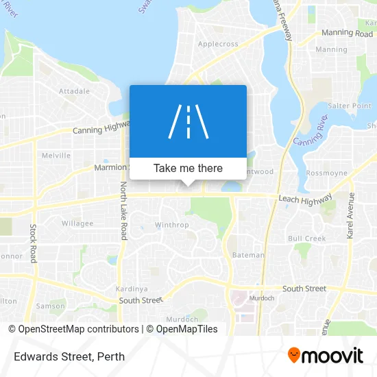 Mapa Edwards Street