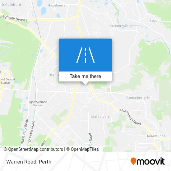 Mapa Warren Road