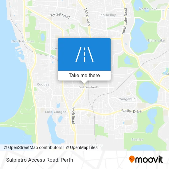 Mapa Salpietro Access Road