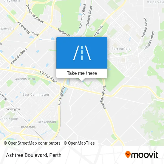 Mapa Ashtree Boulevard