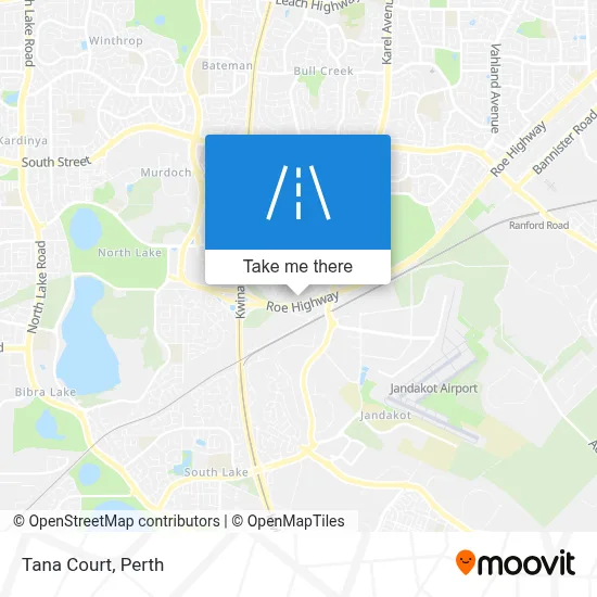 Perth Mapa ¿Cómo llegar a Tana Court, Leeming en autobús o tren?