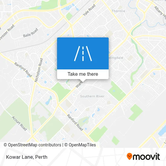 Mapa Kowar Lane