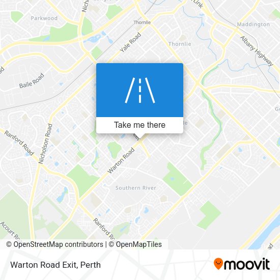 Warton Road Exit map