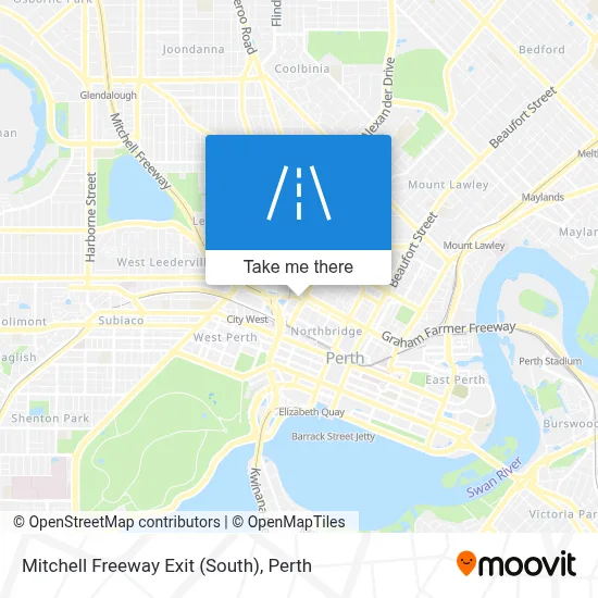 Mapa Mitchell Freeway Exit (South)