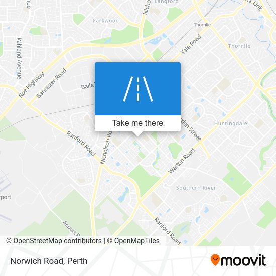 Norwich Road map