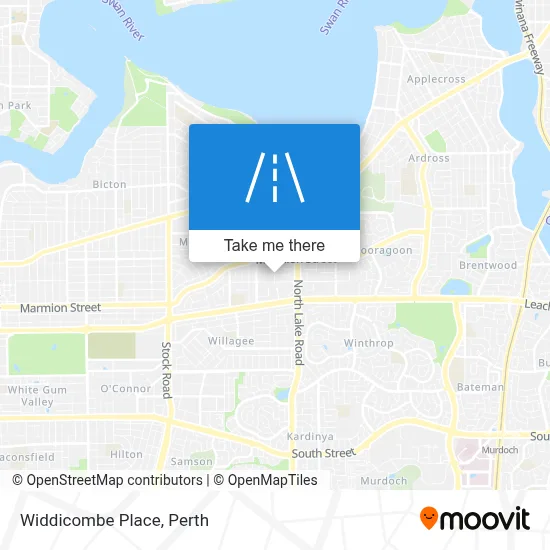 Mapa Widdicombe Place