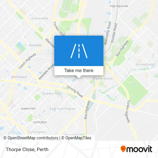 Mapa Thorpe Close