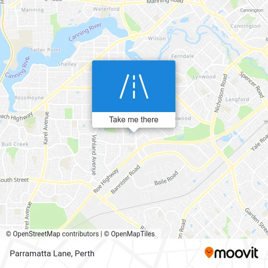 Mapa Parramatta Lane